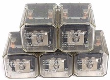 LOT OF 5 POTTER  BRUMFIELD KUP-11D15-110 110VDC RELAYS, KUP11D15110, 110VDC