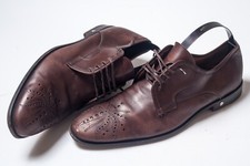 VERSACE Mens Brown Leather Oxford Shoes Size EU 41 / US 8