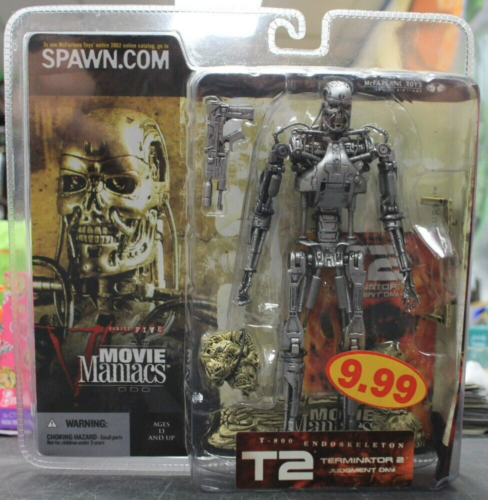McFarlane Toys Movie Maniacs Series 5 T2 Terminator 2 T-800 Endoskeleton Figure - Afbeelding 1 van 6
