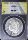 1880-S $1 Morgan Silver Dollar ANACS AU 58