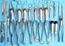 GERMAN 74 PC ORAL DENTAL SURGERY EXTRACTING ELEVATORS FORCEPS INSTRUMENT KIT SET