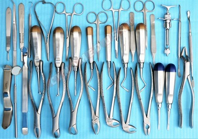 #ad #ad GERMAN 74 PC ORAL DENTAL SURGERY EXTRACTING ELEVATORS FORCEPS INSTRUMENT KIT SET $109.99