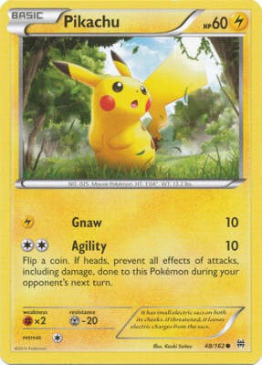 ポケモンカードゲーム Pikachu Pikachu 48/162 Common - Pokemon XY Break Through Card | eBay