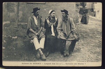 cpa 1907 geschrieben Szenen von BERRY Welcher der beiden!... SYLVAIN oder BLAISE?