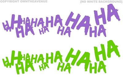 Finest-Folia KX029 Autocollant de tuning Grande inscription « Ha ha ha » Joker Batman (blanc mat 011