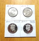 2010 P D S S Silver & Clad Proof Kennedy Half Dollar 4 Coin Lot Set PDSS