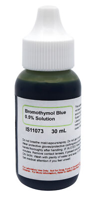 0.5% Bromothymol Blue Solution, 1 fl oz (30mL) - The Curated Chemical Collection
