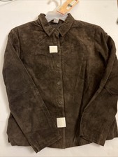 Marlboro Cowboy Chronicles Size M Womens Suede Leather Jacket Brown Lined