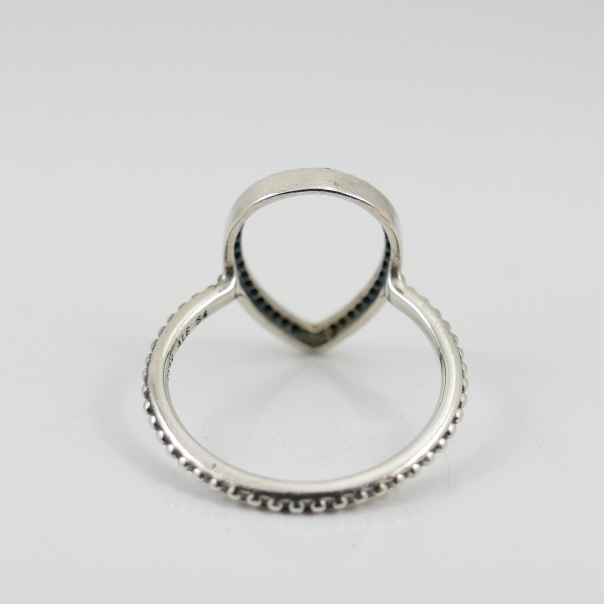 Sterling Silver 925 PANDORA Teardrop Silhouette Ring 196253CZ ALE  
