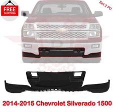 New Front Bumper Filler + Valance Panel 2PC Fits 2014-2015 Chevy Silverado 1500
