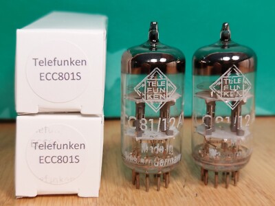 Pair of Telefunken ECC801S Vacuum Tubes 1962 #3