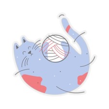 Cat 2x2 Sticker