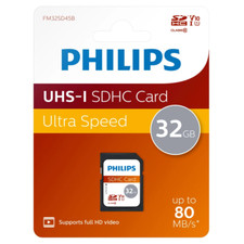 New Philips 32GB Sdhc Memory Card Ultra Speed Class 10 SD Card Uhs-i Full Hd UK