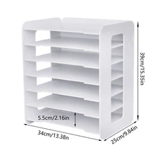 7 Tier Tray Paper Sorter Holder Organizers Horizontal Seven Layer File Organizer