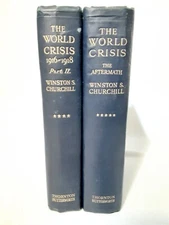 WINSTON CHURCHILL The World Crisis 1916-18 Pt 2 & Aftermath 1st UK Ed 1927  ***