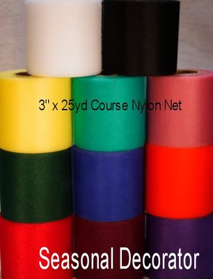 Scrubbie Diamond Net Mesh (COARSE HEAVY DUTY) Nylon Net 3'' 25 Yards Spool