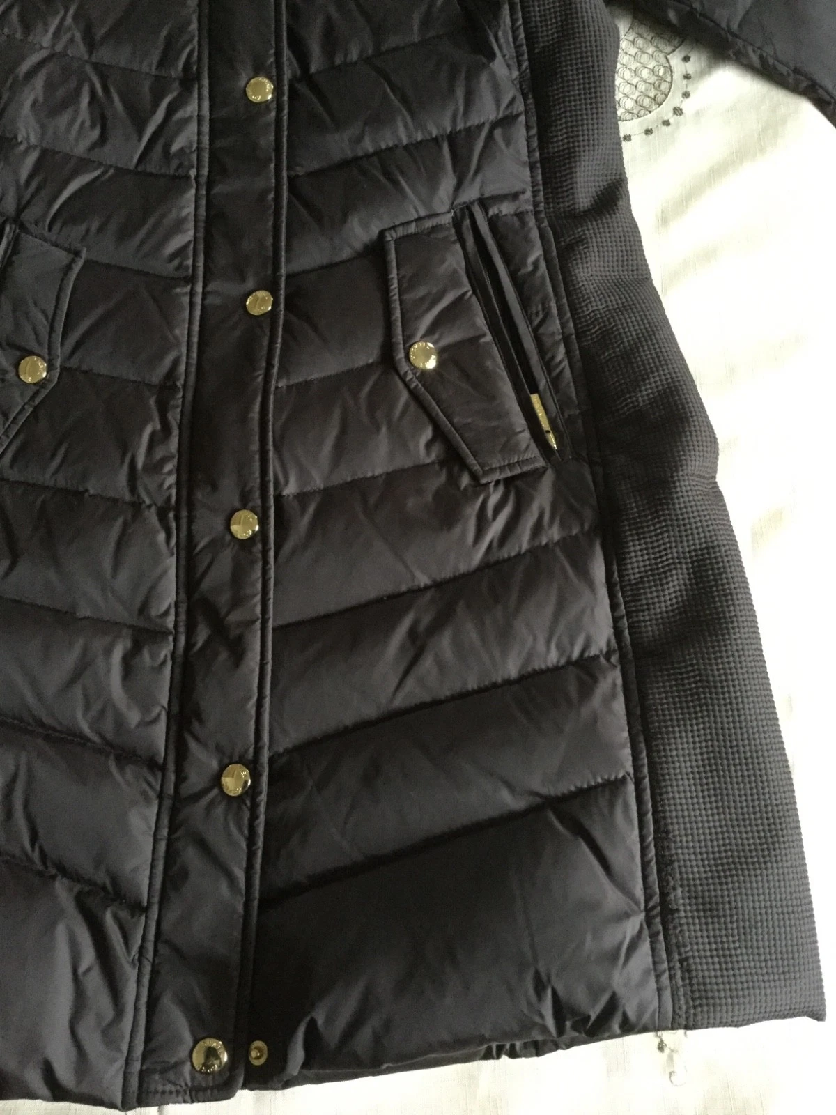 Cappotto con cappuccio Michael Kors donna $330 nuovo con etichette taglia M colore cioccolato