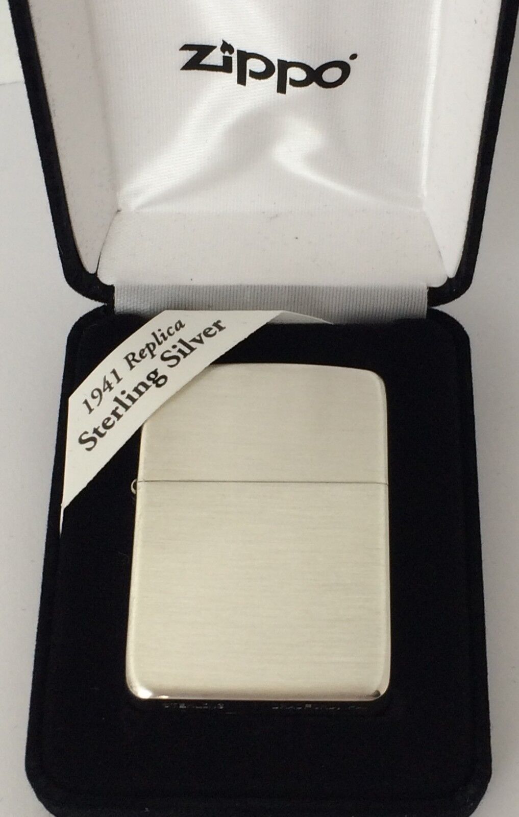 Sterling SIlver Zippo Lighter, Satin Finish, #24, 1941 Replica, New In Box