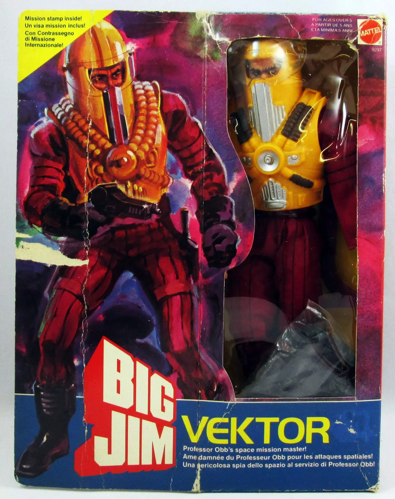 Jouet vintage Big Jim Commando Vektor 9297 figurine articulée rare Mattel