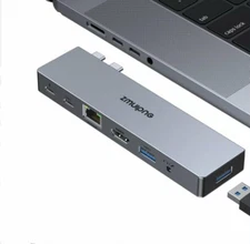 USB C Media Hub Adapter USB-C PD HDMI Dongle 7-in-2 MacBook Compatible