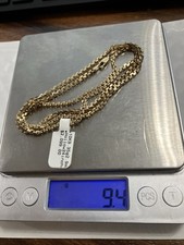 10k Real Gold Rounded Box Chain 9.35 Grams 2.9mm 24  Brand New with Tag 10k