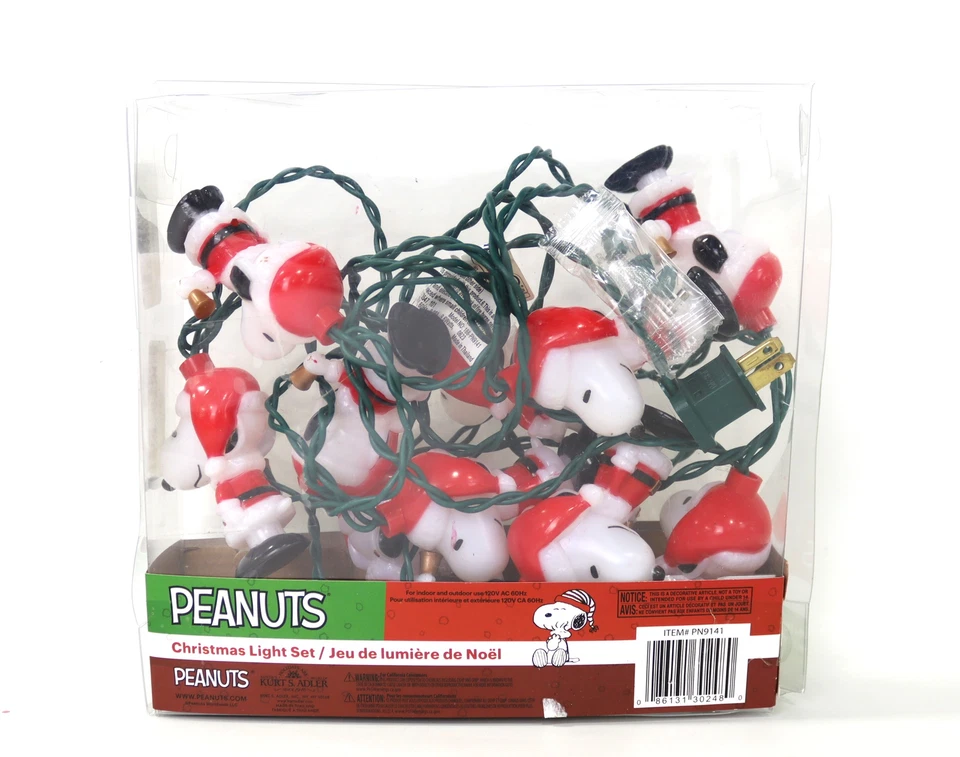 Peanuts Kurt Adler 10-Light Santa Suit Snoopy Light Set - Image 2 of 4