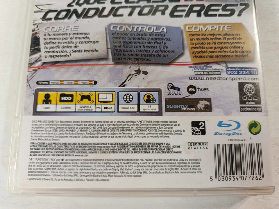 Need for Speed: Shift EA Racing Game Para PlayStation 3 PS3 PAL ...