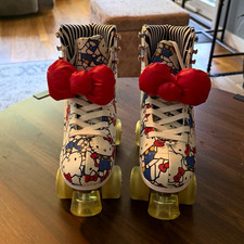 Hello Kitty Quad Roller Skates White/Red Bow Size 7M MPN DKHK213506