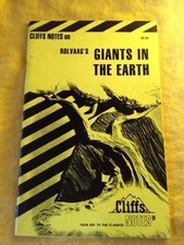 GIANTS IN THE EARTH (CLIFF NOTE'S EDITION) By Frank B. Huggins **Excellent**