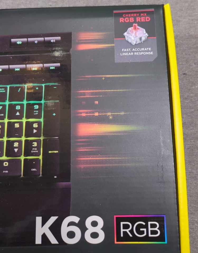 CORSAIR K68 Cherry MX Red Mechanical Keyboard RGB Backlight CH-9102010-NA - Image 2 of 4