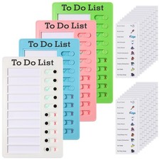 Chore Chart for Kids Daily Sliding Task Board Checklist Visual Schedule 4pk