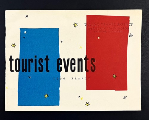 1956 France Tourist Events Regional Sports Music Art Vintage Travel Booklet