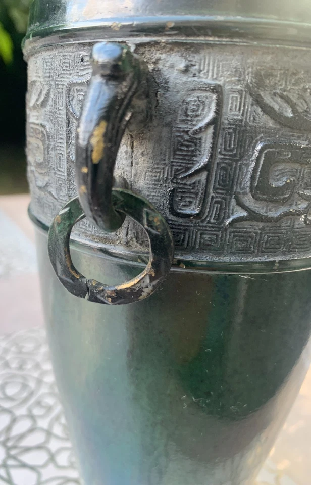 vase en bronze ancien japonais - Photo 4/4