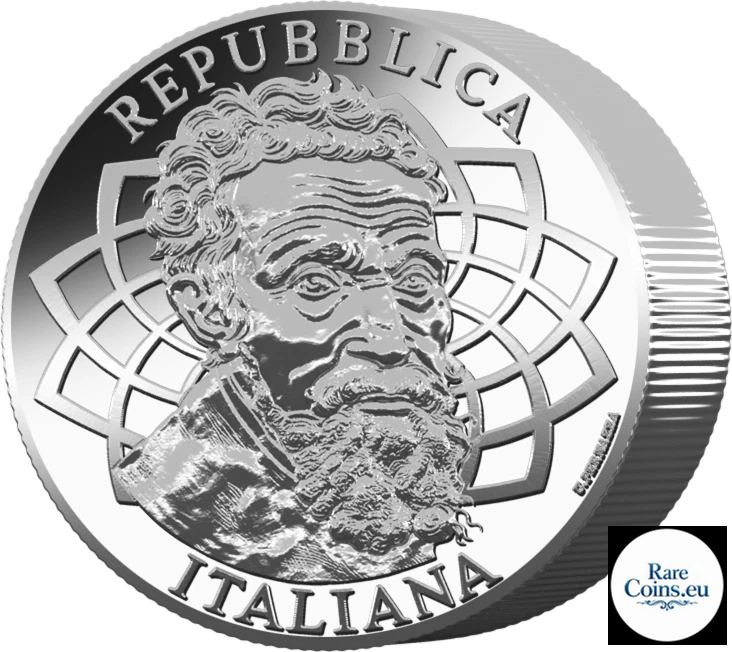 2x Italien 1 kg Silber 25 Euro Michelangelo 2025 + Colosseom 2026 BU limitiert