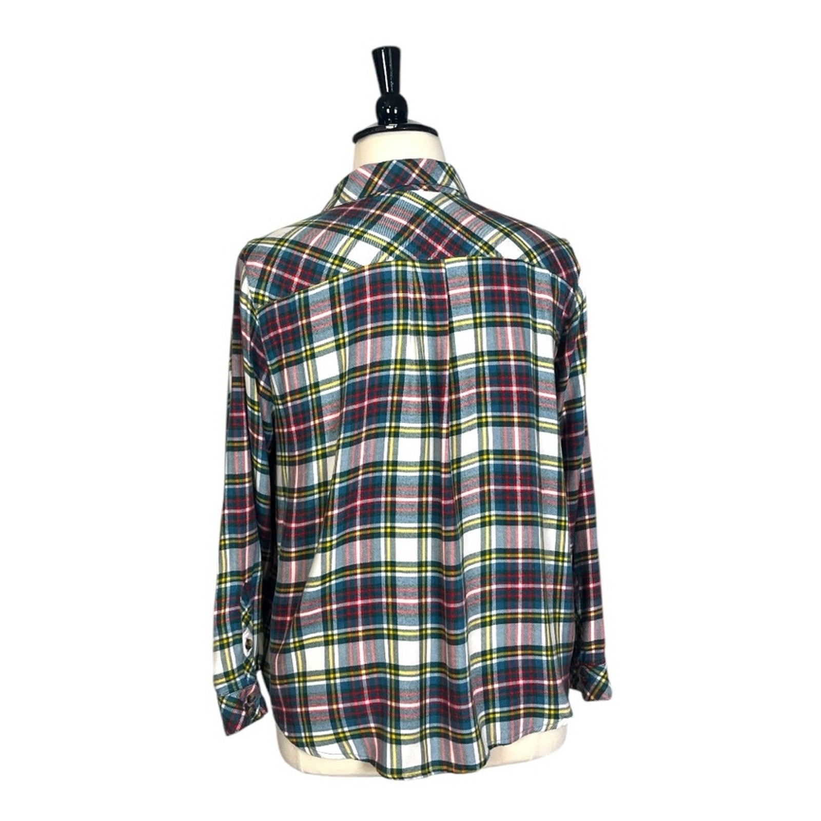 Torrid Button Down Collared Soft Flannel Red Gree… - image 4