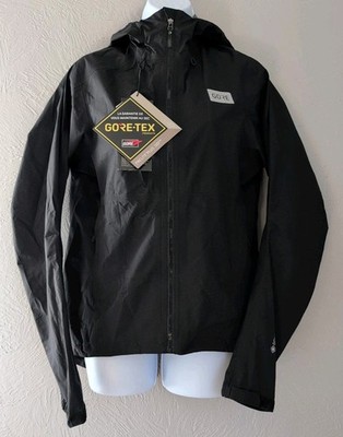 NWT Gore-Tex Guidewear Black Paclite Jacket Windbreaker Hooded Women's Size Med