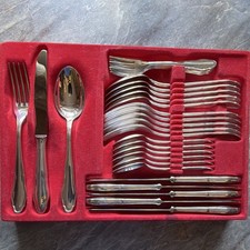 Silberbesteck 30 Teile Gebr. Reiner &bdquo;Senator&ldquo; - 90er Versilberung. Top Zustand
