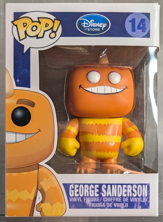 Funko Pop! Monsters Inc George Sanderson #14 Disney Store en un protector pop
