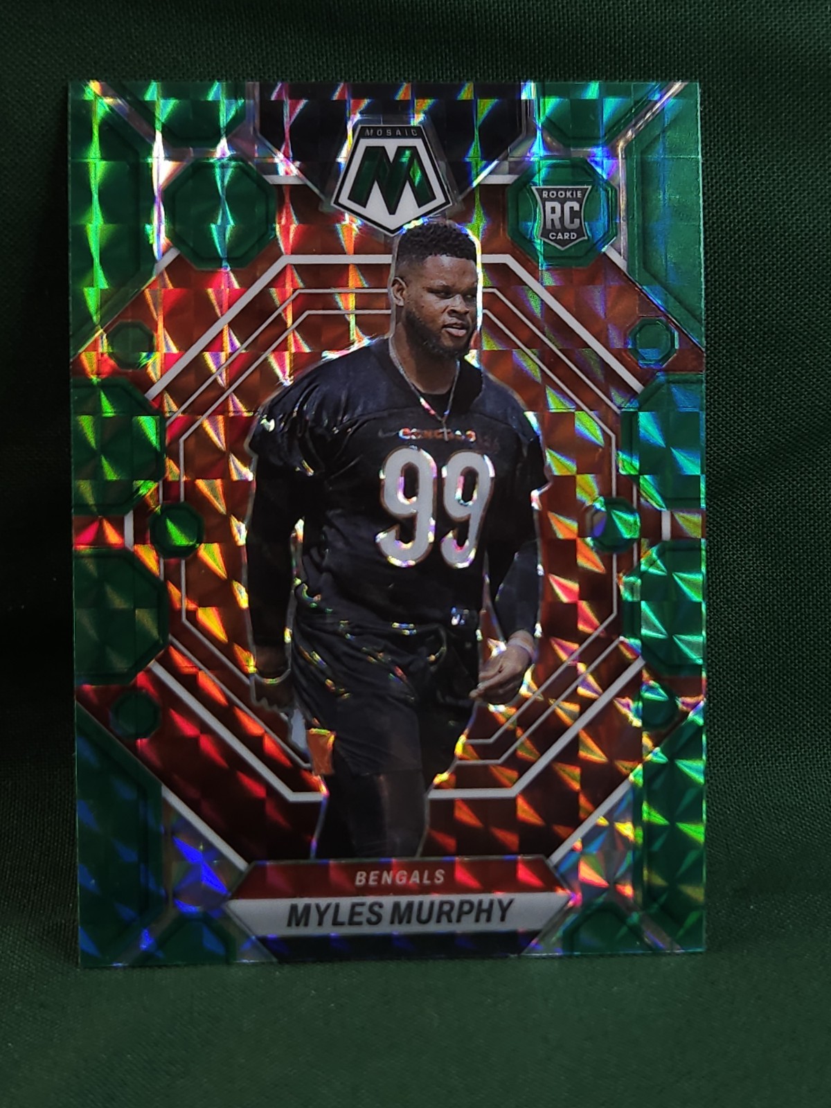 2023 Panini Mosaic - Rookies Myles Murphy #351 Green Mosaic Prizm (RC)