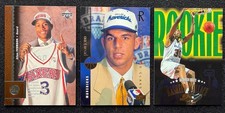 Allen Iverson 1996 Upper Deck Rookie Card #91 + kidd #160 Wallace #248 rookie NM