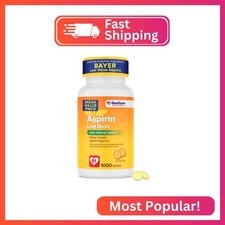 GenCare Low Dose Aspirin 81mg Tablets   Bulk Value 1000 Count   Safety Coated As