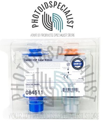 New Fargo 84511 YMCK Full Color Ribbon with Resin - 500 Prints - replaces 84051