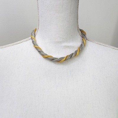 Erica Zap 2 Tone Medium Twisted Mesh Necklace