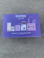 FUJIFILM INSTAX MINI 12 HOLIDAY CAMERA BUNDLE - PASTEL BLUE - Sealed IN HAND