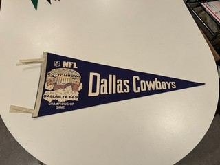 original HOLY GRAIL 1966 nfl championship game DALLAS COWBOYS FULL SIZE PENNANT