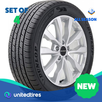 Set of (4) New 225/55R17 Dunlop Blue Response A/S 97V
