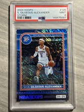 2024-25 Panini Hoops Shai Gilgeous-Alexander /299 Storm Thunder PSA 9