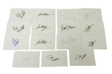 Mixed Lot Signed Index Cards Willie Pep Rick Wise John Flaherty Paul Quantrill