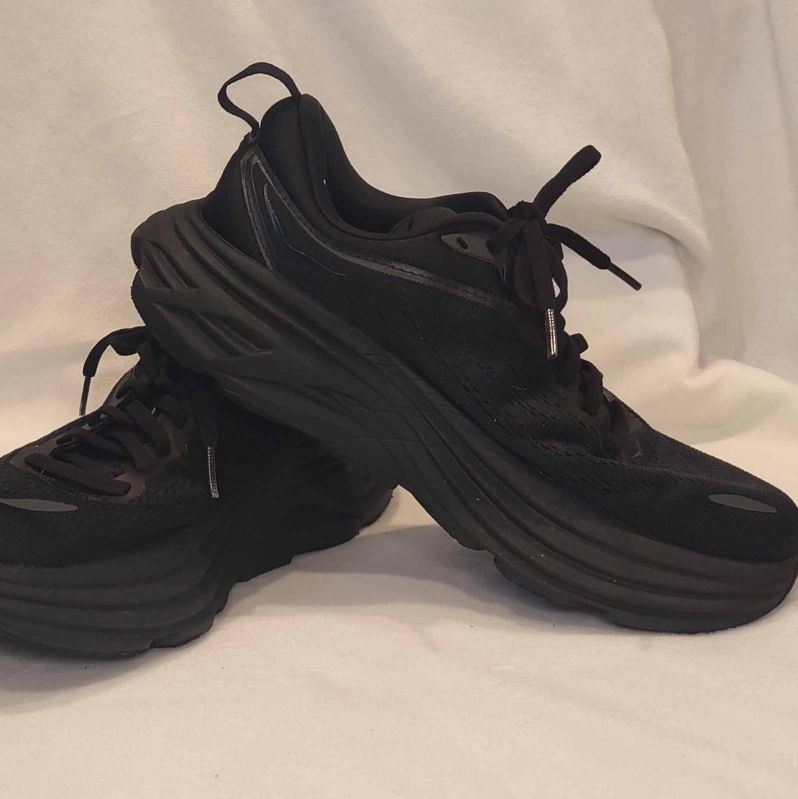 Hoka One One Bondi 8 Shoes Mens Size 7B Black Running 1127952 BBLC