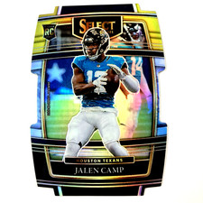 Jalen Camp 2021 Panini Select Black Gold Prizm Die Cut #97 Houston Texans